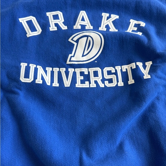 Vintage Drake University sweatshirt.  Unisex size small.  Royal blue. - Picture 3 of 7